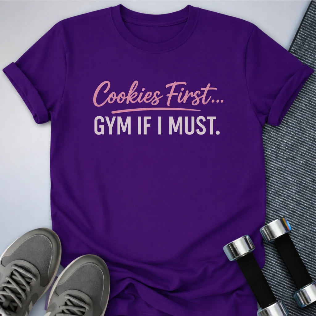Printify T-Shirt Team Purple / S Cookies First T-Shirt