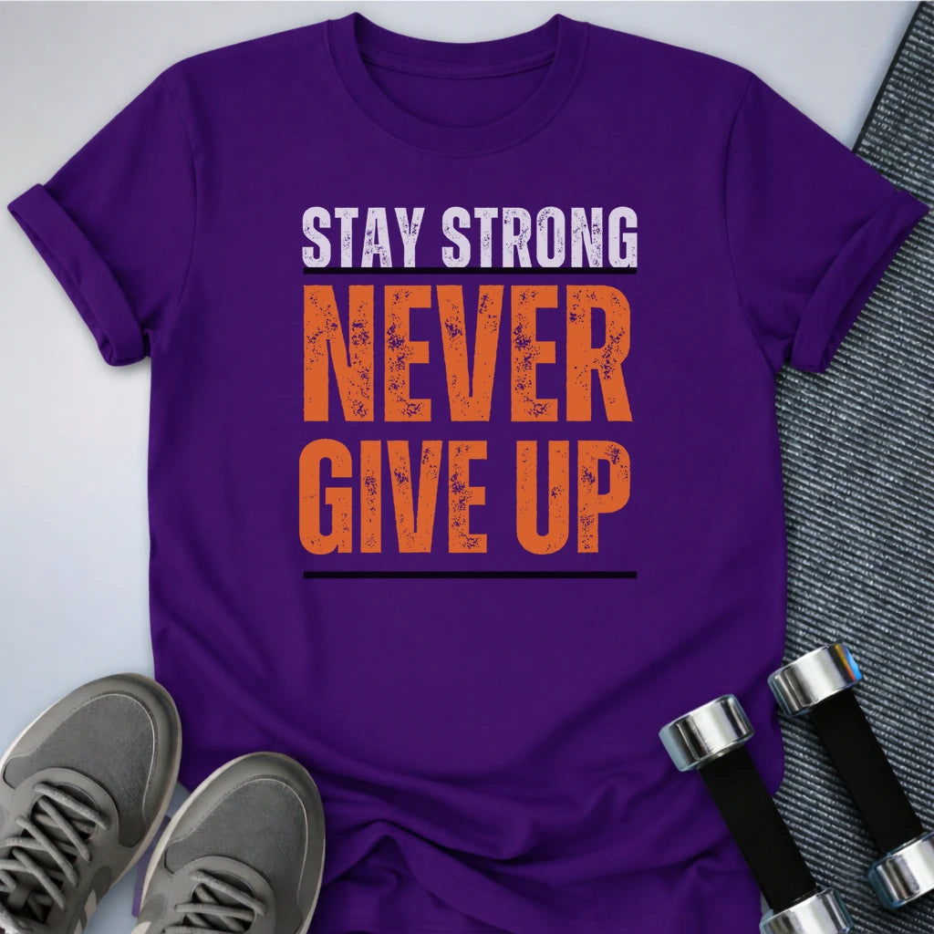Printify T-Shirt Team Purple / S Stay Strong T-Shirt