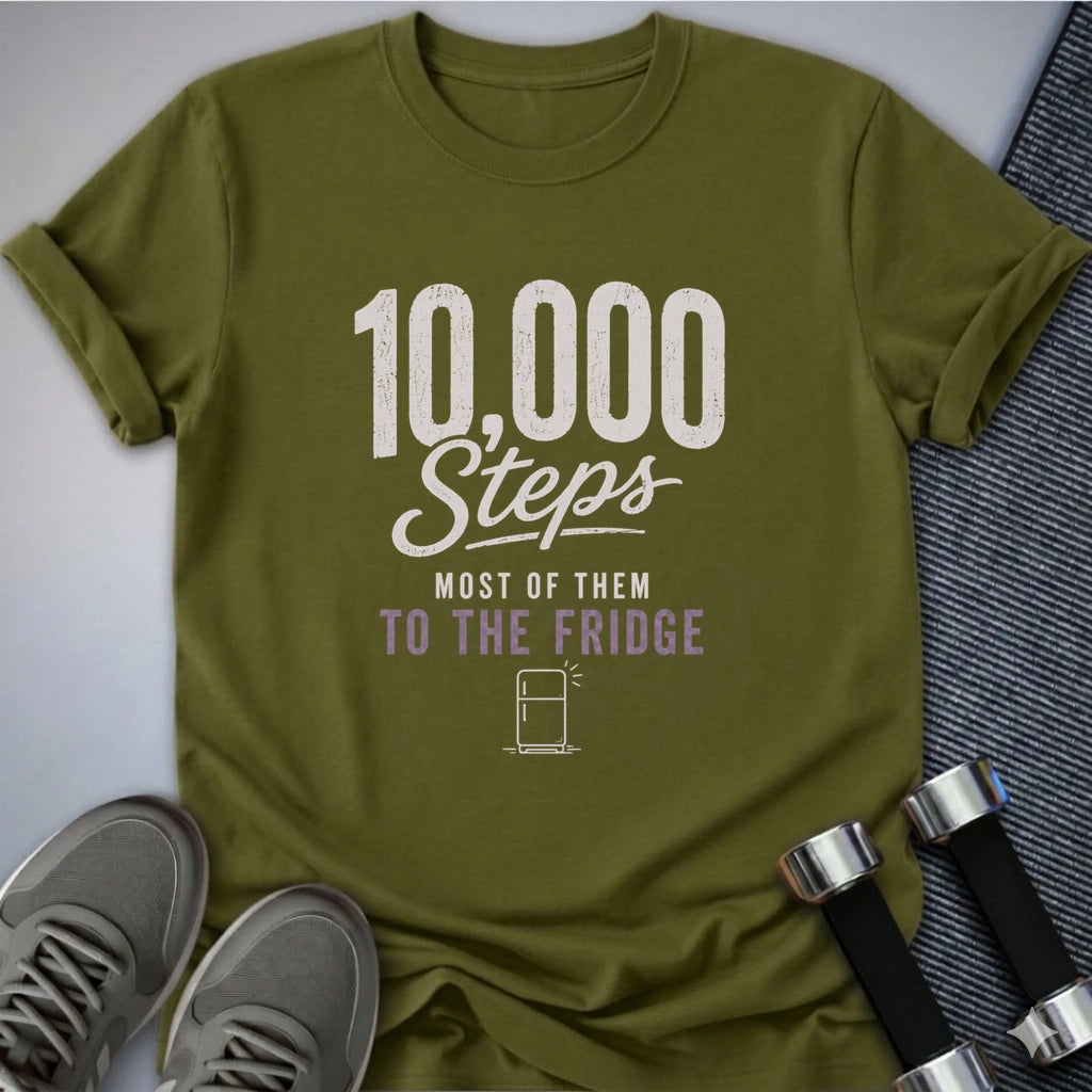 Printify T-Shirt S / Olive 10K Steps T-Shirt