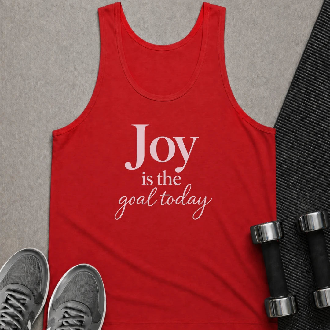 Printify Tank Top XS / Red Joy Is The Goal  - Tank Top