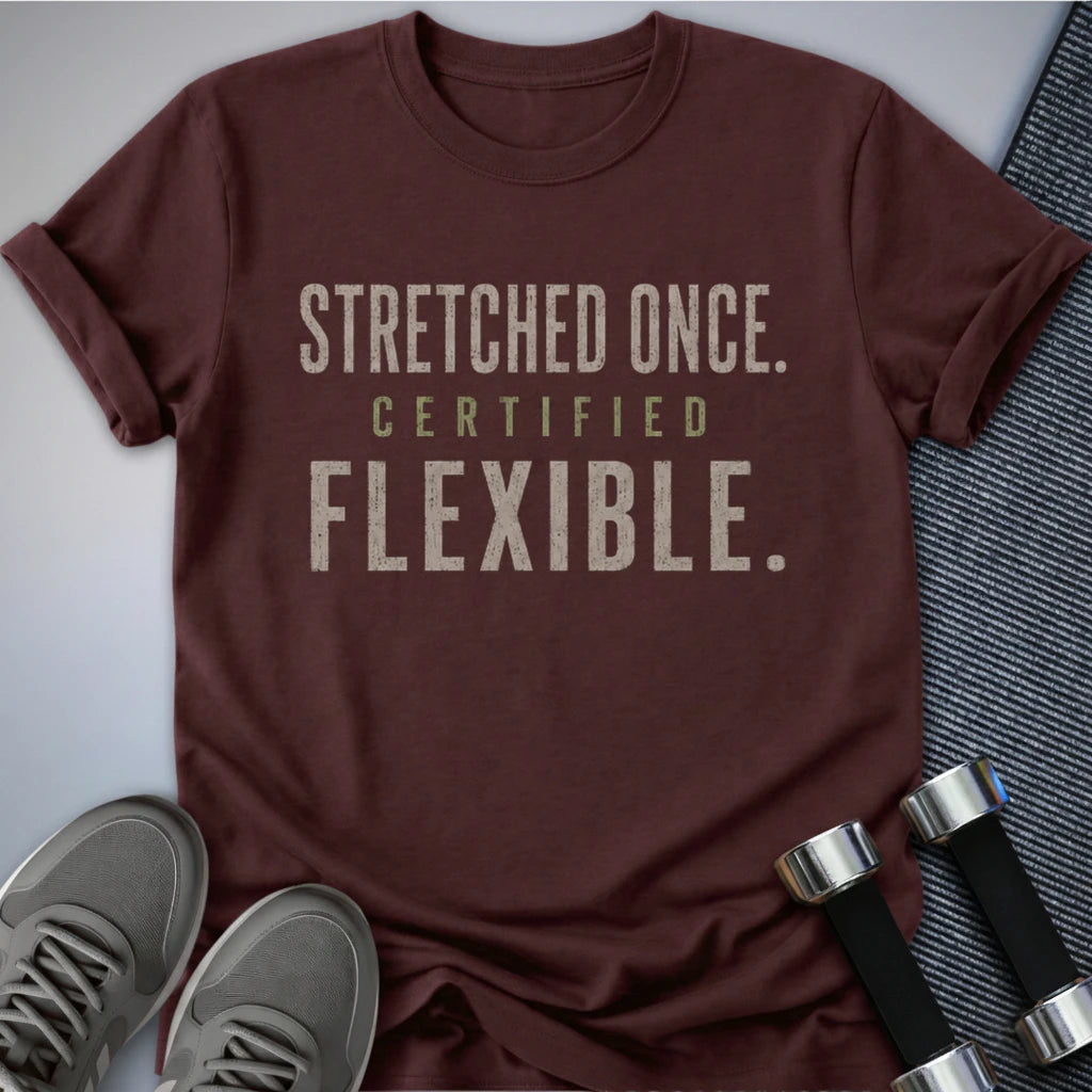 Printify T-Shirt S / Maroon Certified Flexible T-Shirt