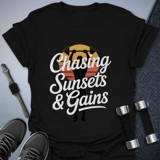 Chasing Sunsets & Gains T-Shirt