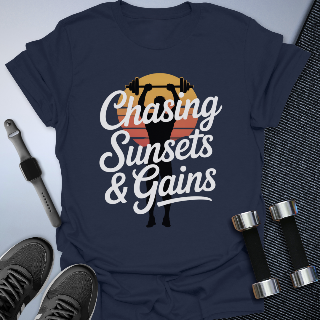 Chasing Sunsets & Gains T-Shirt