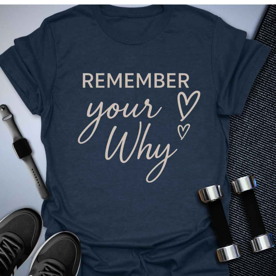 Printify T-Shirt Heather Navy / S Remember Your Why T-Shirt