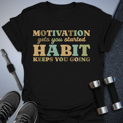 Printify T-Shirt Black / S Motivation T-Shirt for Building Positive Habits