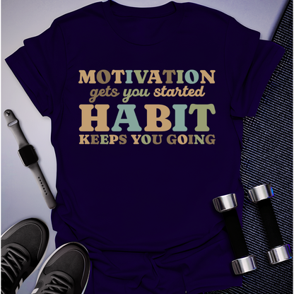 Printify T-Shirt Navy / S Motivation T-Shirt for Building Positive Habits