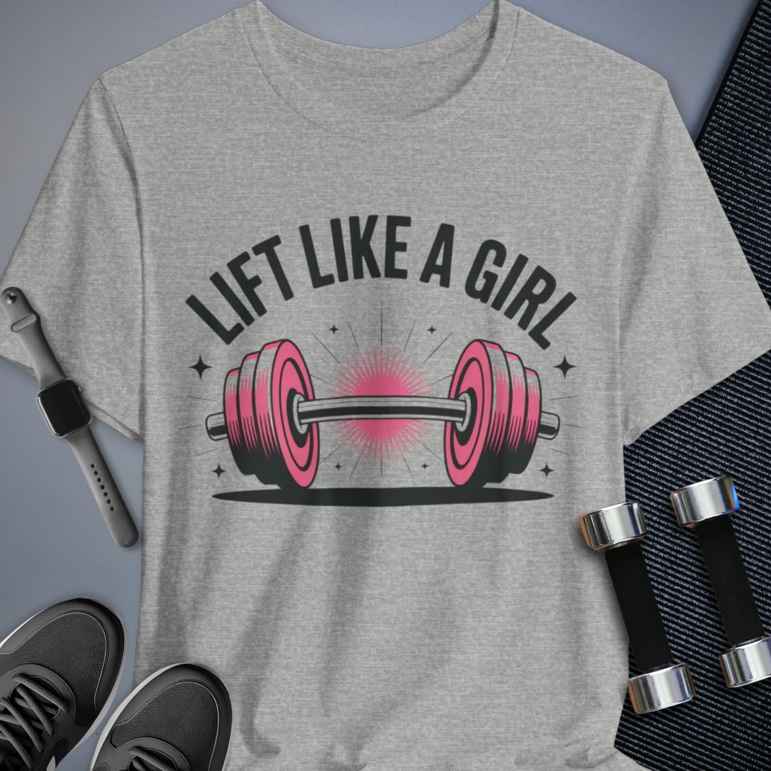 Printify T-Shirt Athletic Heather / S Barbell Babe Behavior T-Shirt