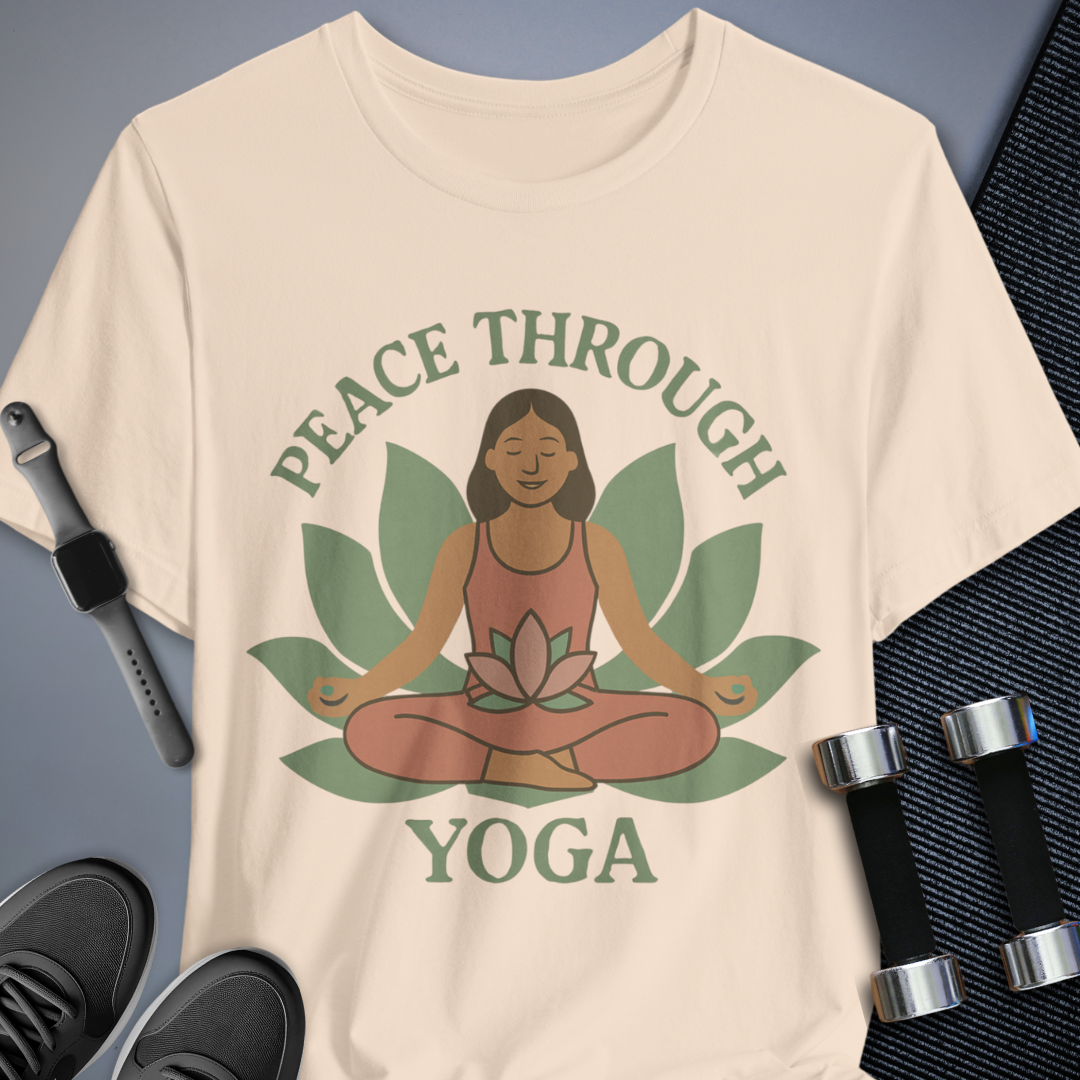 Printify T-Shirt Soft Cream / S Peaceful Yoga T-Shirt