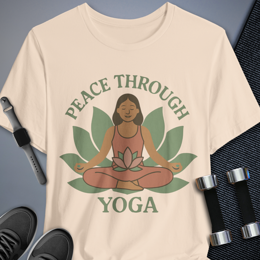 Printify T-Shirt Soft Cream / S Peaceful Yoga T-Shirt