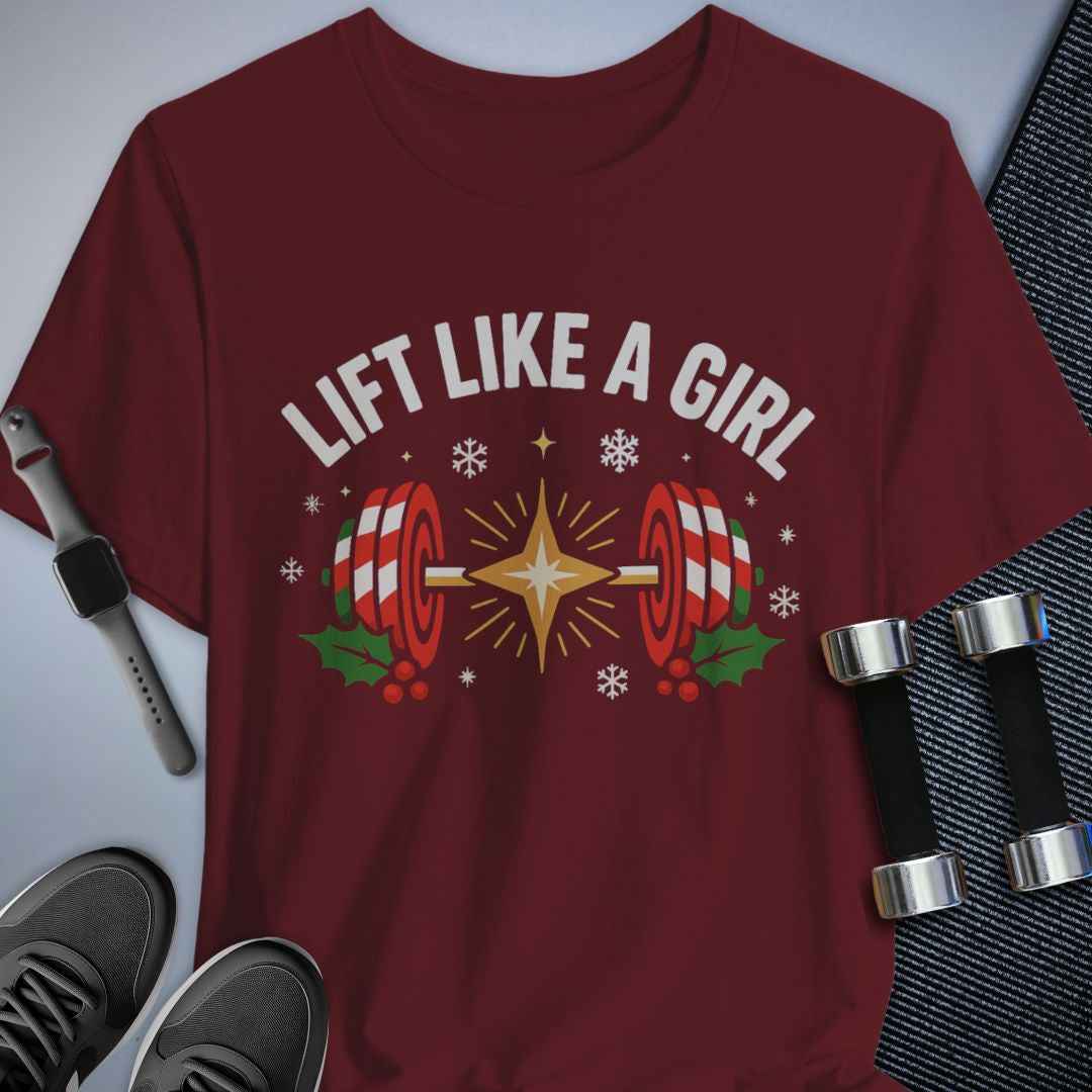 Printify T-Shirt Maroon / S Liftmas Queen Tee