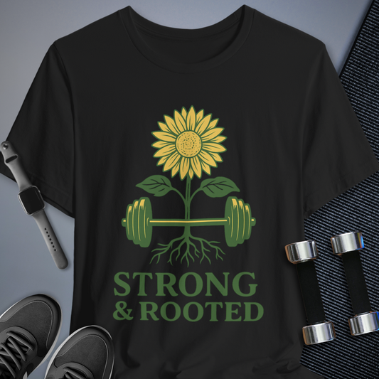 Printify T-Shirt Black / S Strong & Rooted T-Shirt for Unmatched Comfort and Style