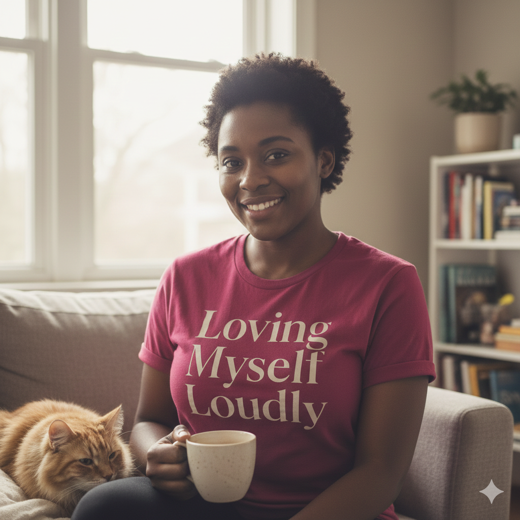 Printify T-Shirt Loving Me First T-Shirt