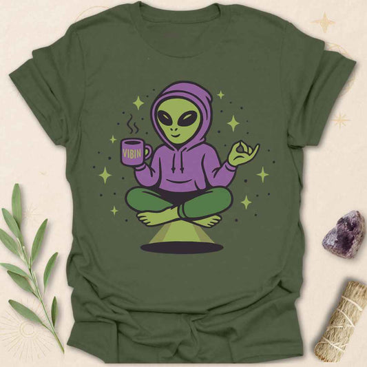 Vibin’ with the Void Tee – Cosmic Alien Edition