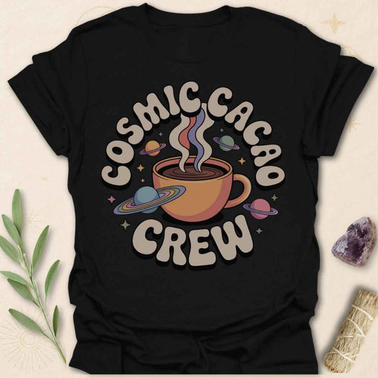Cosmic Cacao Crew Tee – Spiritual Sip Squad