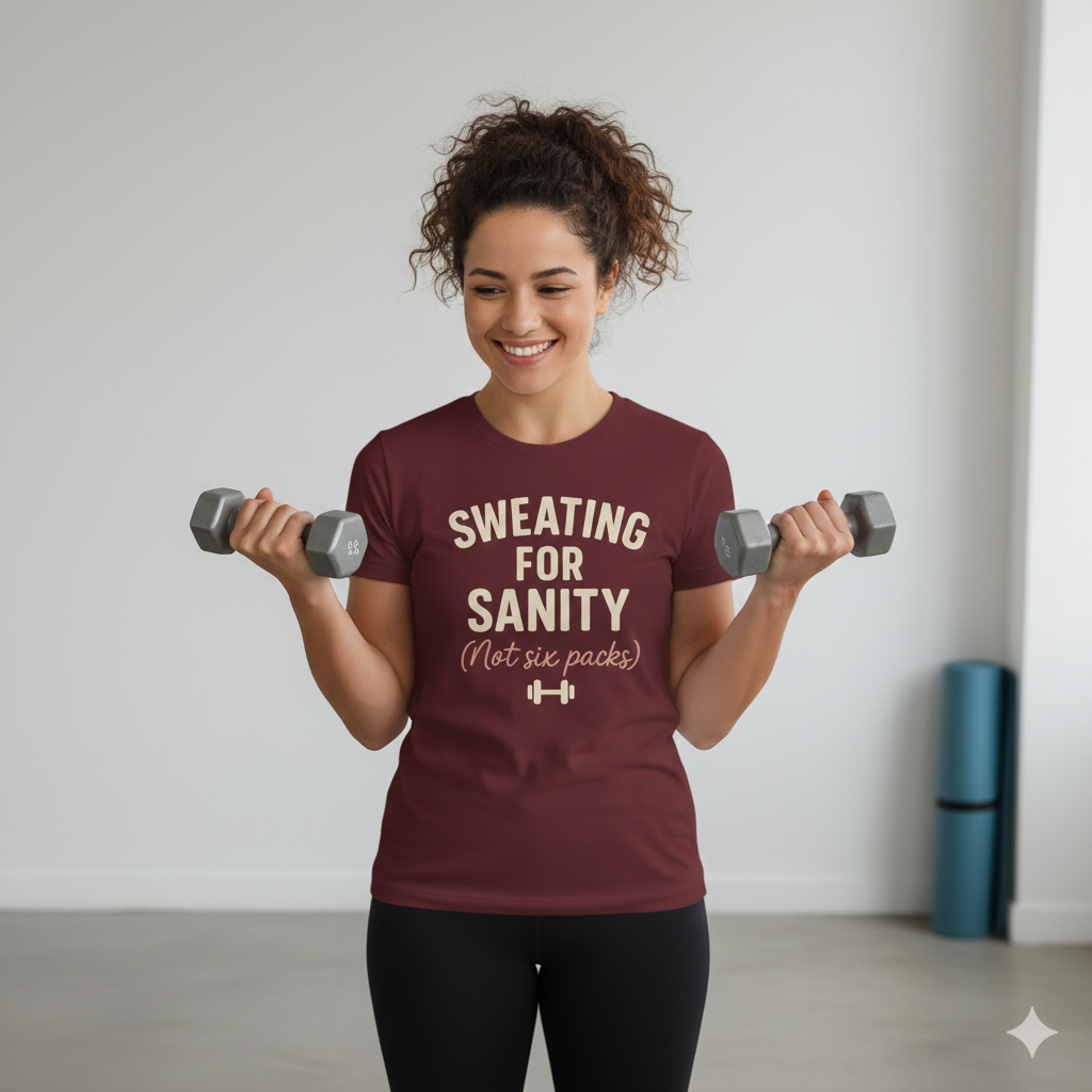 Printify T-Shirt Sweating for Sanity T-Shirt