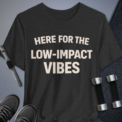 Printify T-Shirt Dark Grey Heather / S Low Impact Vibes T-Shirt