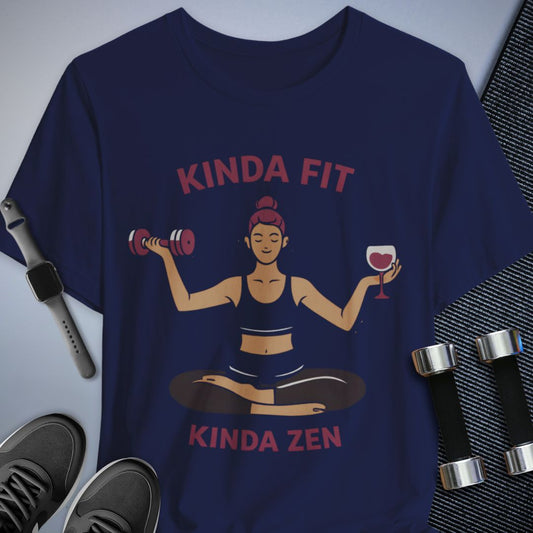 Printify T-Shirt Navy / S Kinda Zen T-Shirt