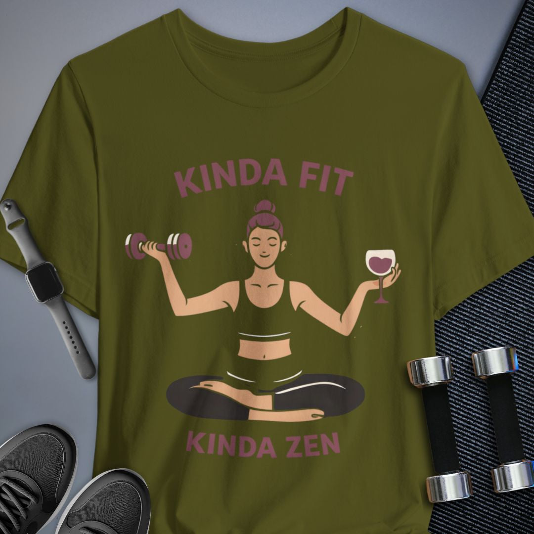 Printify T-Shirt Olive / S Kinda Zen T-Shirt