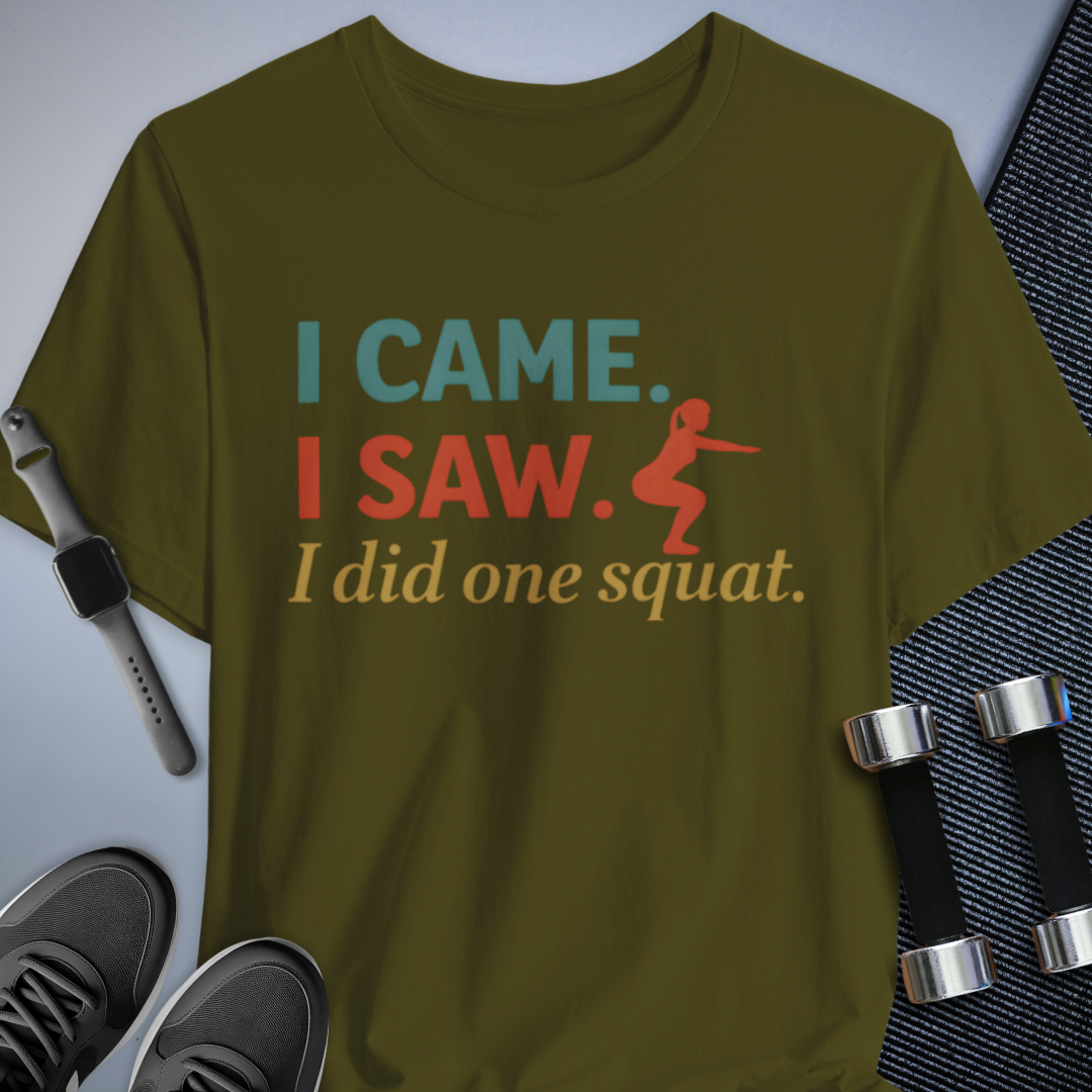 Printify T-Shirt Olive / S One Squat Only T-Shirt