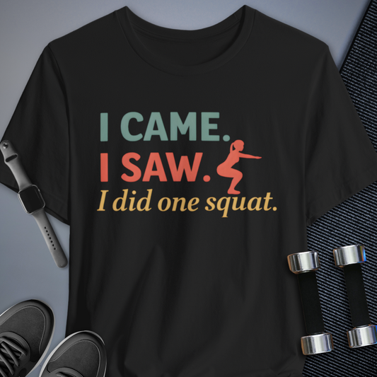 Printify T-Shirt Black / S One Squat Only T-Shirt