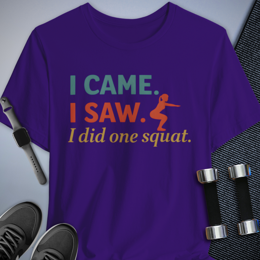 Printify T-Shirt Team Purple / S One Squat Only T-Shirt