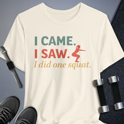 Printify T-Shirt Natural / S One Squat Only T-Shirt