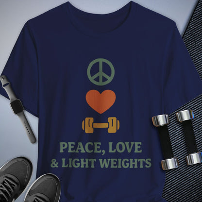 Printify T-Shirt Navy / S Love & Light Weights T-Shirt