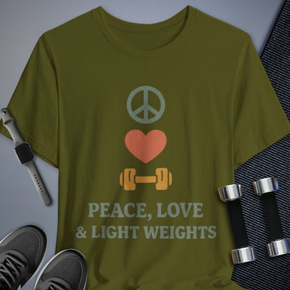 Printify T-Shirt Olive / S Love & Light Weights T-Shirt