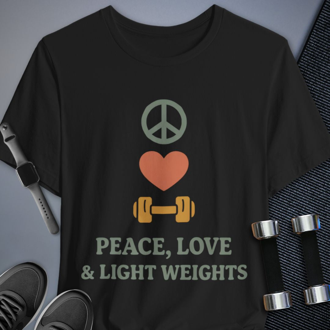 Printify T-Shirt Black / S Love & Light Weights T-Shirt