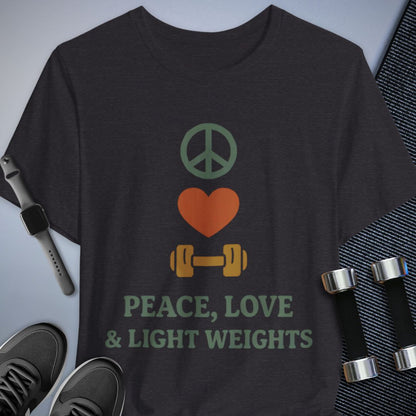 Printify T-Shirt Dark Grey Heather / S Love & Light Weights T-Shirt