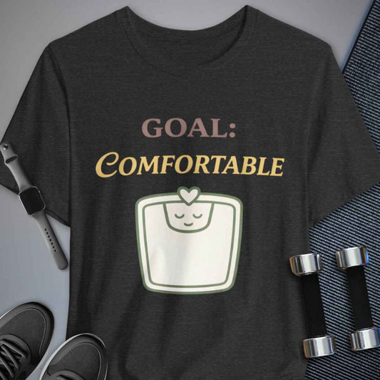 Printify T-Shirt Dark Grey Heather / S Comfortable Goals T-Shirt