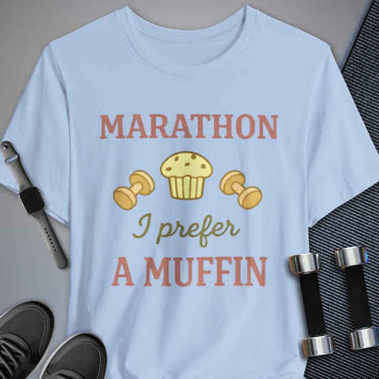 Printify T-Shirt Baby Blue / S Marathon or Muffin T-Shirt