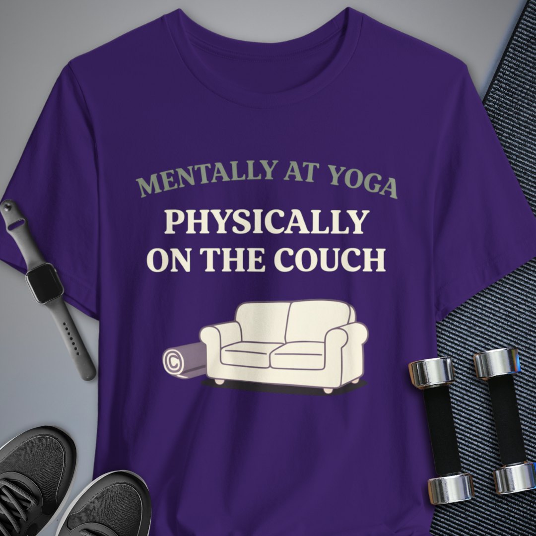 Printify T-Shirt Team Purple / S Mentally At Yoga T-Shirt