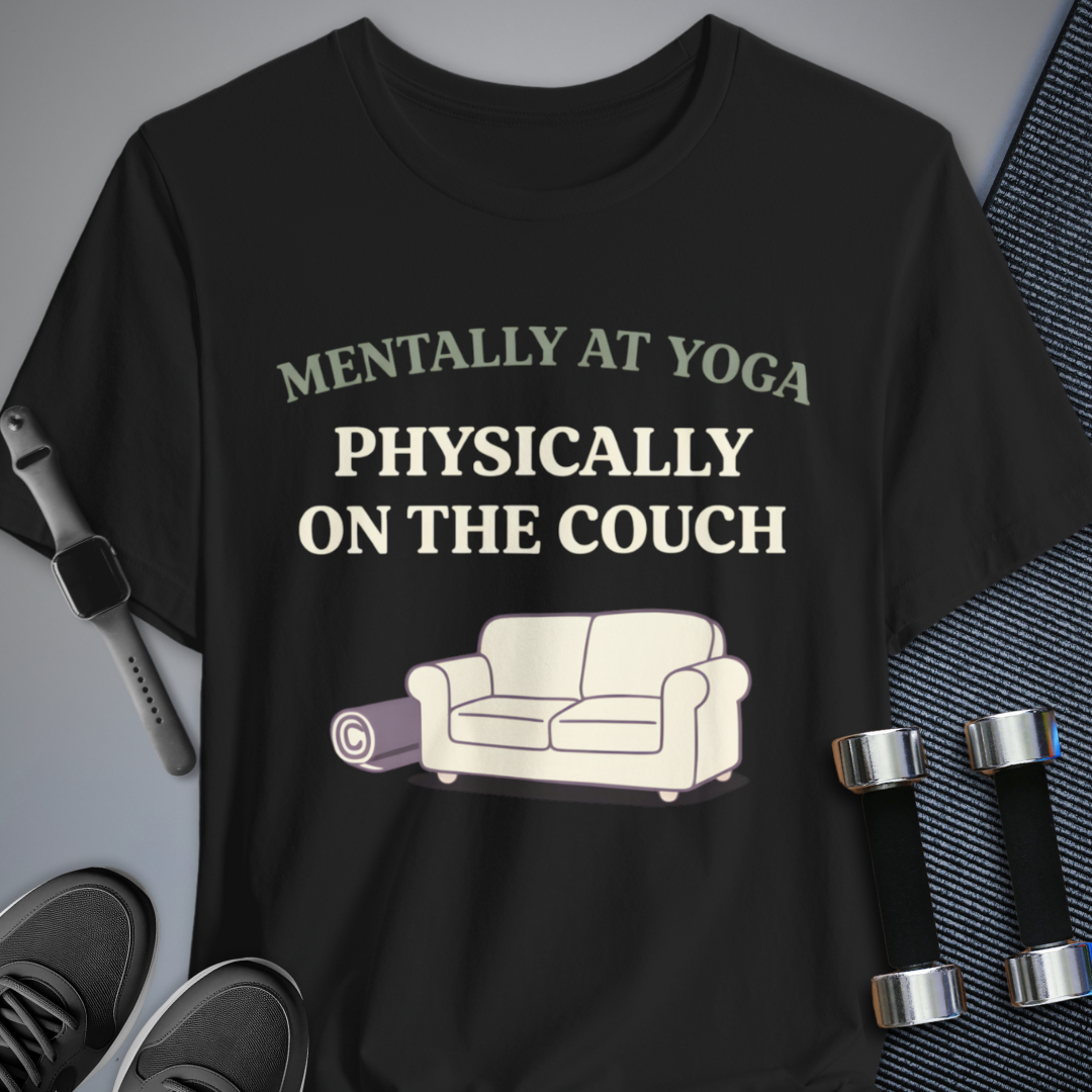 Printify T-Shirt Black / S Mentally At Yoga T-Shirt