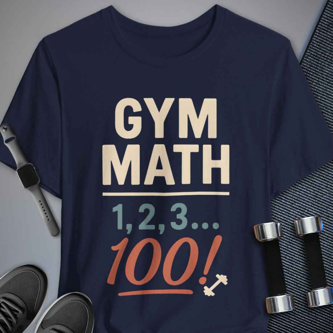 Printify T-Shirt Navy / S Gym Math T-Shirt