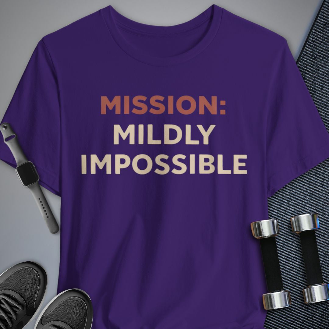 Printify T-Shirt Team Purple / S Mildly Impossible T-Shirt