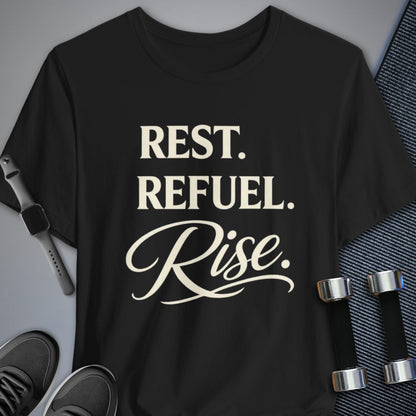 Printify T-Shirt Black / S Rest & Rise T-Shirt