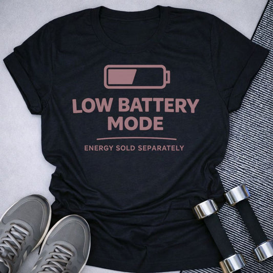 Printify T-Shirt Black / S Low Battery Mode