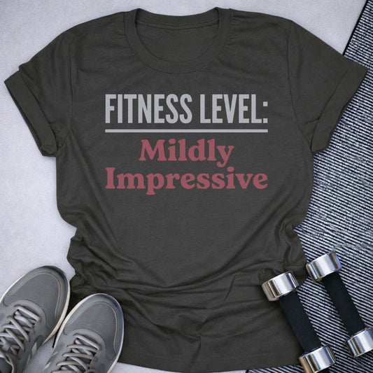 Printify T-Shirt Dark Grey Heather / S Mildly Impressive  T-Shirt