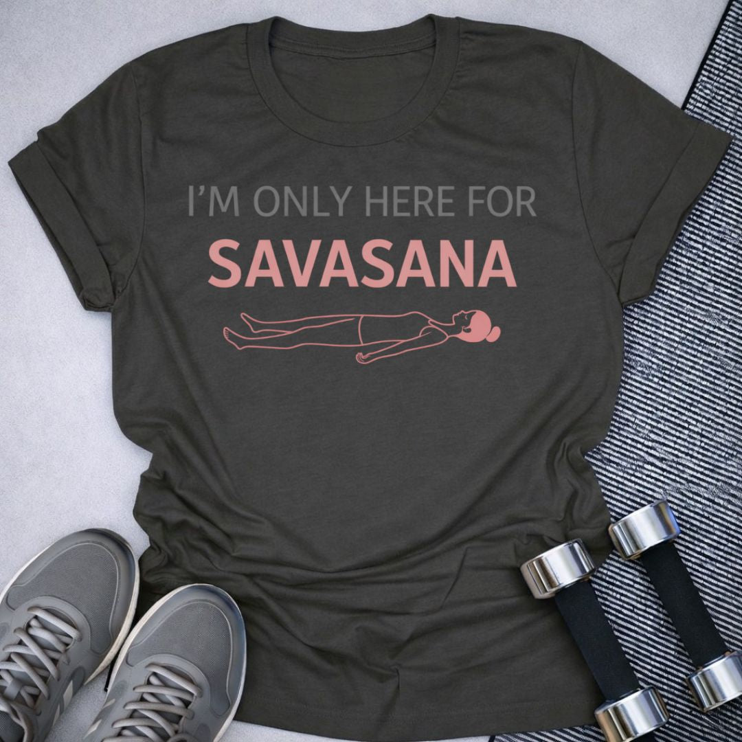 Printify T-Shirt Dark Grey Heather / S Savasana T-Shirt