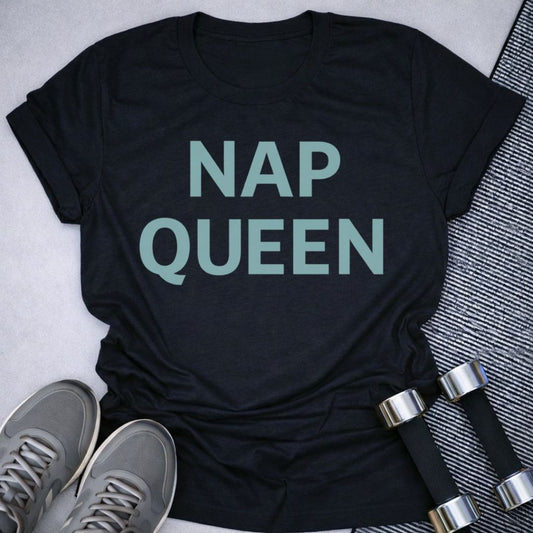 Printify T-Shirt Black / S Nap Queen T-Shirt