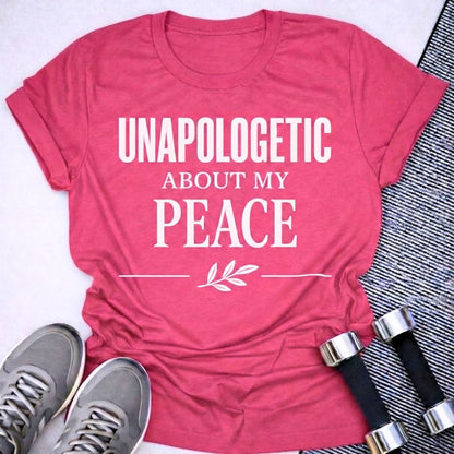 Printify T-Shirt Berry / S Unapologetic Peace T-Shirt