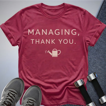 Printify T-Shirt Berry / S Managing... T-Shirt