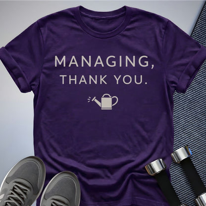 Printify T-Shirt Team Purple / S Managing... T-Shirt