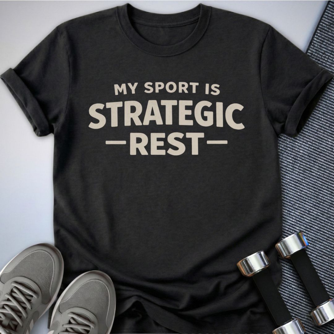 Printify T-Shirt Dark Grey Heather / S Strategic Rest T-Shirt