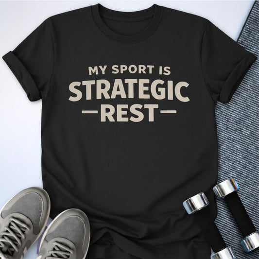 Printify T-Shirt Black / S Strategic Rest T-Shirt