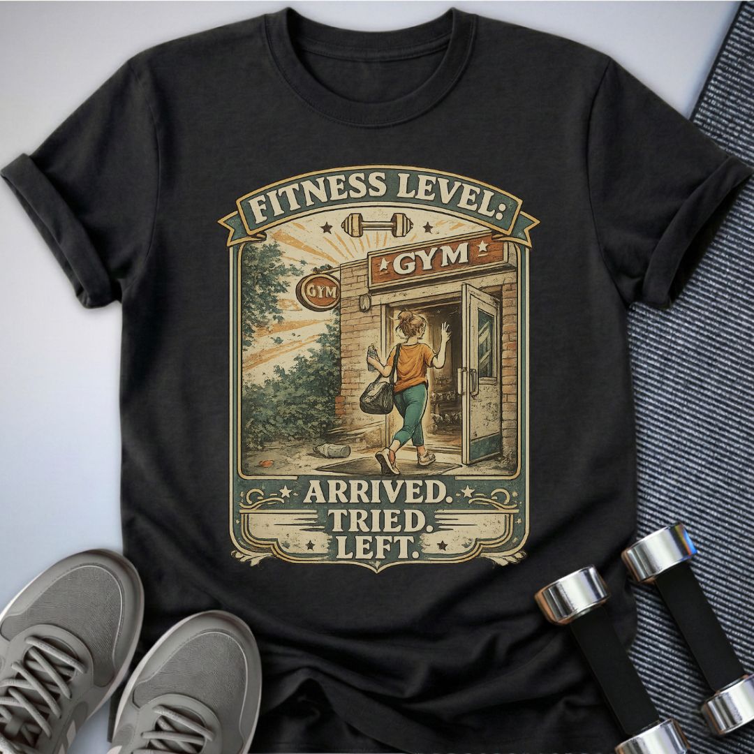 Printify T-Shirt Dark Grey Heather / S Arrived. Tried. T-Shirt