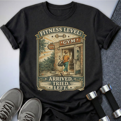 Printify T-Shirt Dark Grey Heather / S Arrived. Tried. T-Shirt