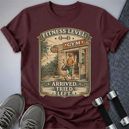 Printify T-Shirt Maroon / S Arrived. Tried. T-Shirt