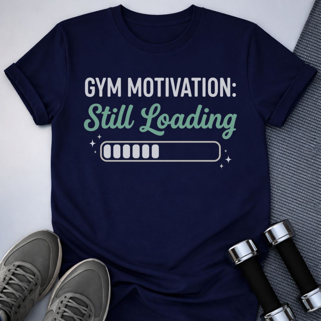 Printify T-Shirt Navy / S Gym Motivation T-Shirt
